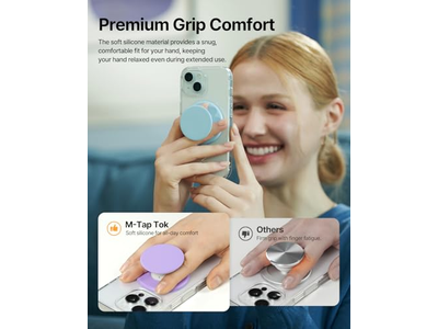 MagSafe Phone Grip, Soft Silicone Magnetic Finger Grip