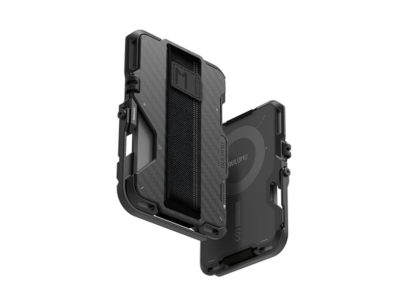 Carbon Fiber Magnetic Wallet Card Holder with Multi-Function Features