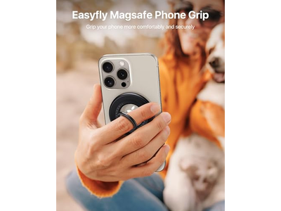 Double-sided Magnetic Phone Grip for MagSafe Strong Ring Holder Blac