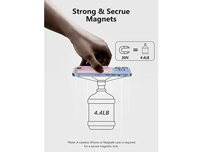 Magnetic Card Holder for iPhone 12-16 Series RFID Blocking Fits 4 Ca