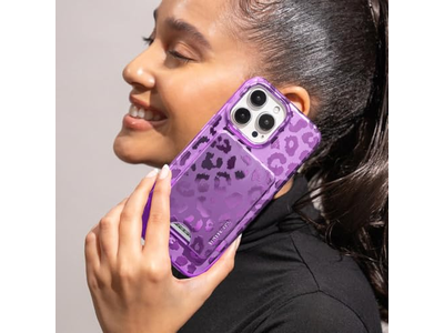 Magnetic Card Holder Wallet for iPhone 12-13-14-15 - Amethyst Purple L