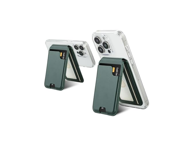 Magnetic Card Holder Wallet with Adjustable Stand for iPhone Holds 5