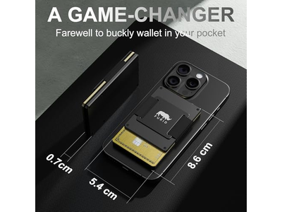 Magnetic Card-Wallet with Cash Strap for iPhone Series Minimalist Des