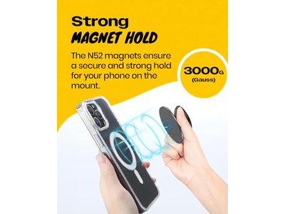 Magnetic Phone Grip - MagSafe Compatible Translucent Slim Lightweig