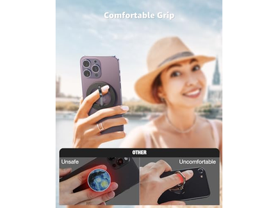 Magnetic Phone Grip and Ring Holder Compatible with MagSafe Accessorie
