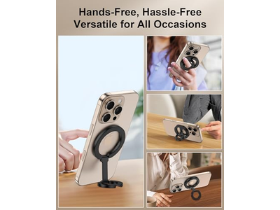 Magnetic Phone Grip Holder with Adjustable Kickstand for Smartphones