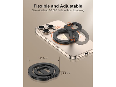 Magnetic Phone Grip Holder with Adjustable Kickstand Loop for Smartpho
