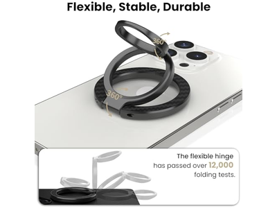 Magnetic Phone Grip Ring Stand with Expanding Grip and Adjustable Kick