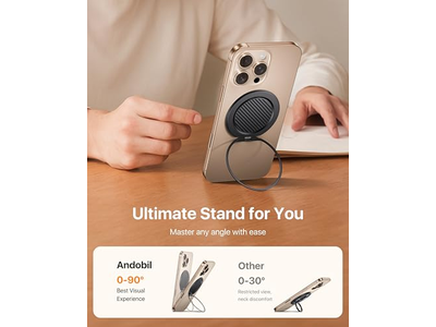 Magnetic Phone Grip with 360degree Rotation Compatible with MagSafe Access