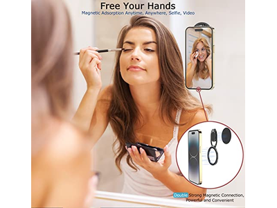 Magnetic Phone Ring Holder and Stand for Gym Compatible with Car Moun