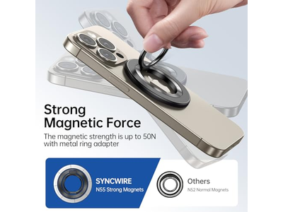 Magnetic Phone Ring Holder for MagSafe Cell Phone Grip Stand