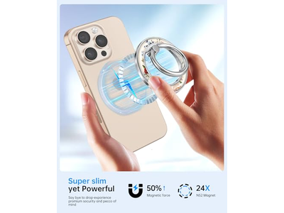 Magnetic Phone Ring Holder Grip Stand with Floral Design