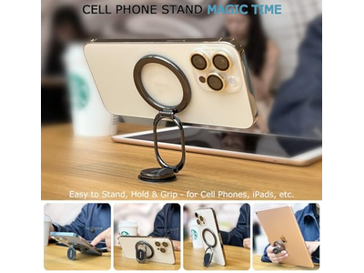 Magnetic Phone Ring Holder with Adjustable Finger Grip for Smartphones