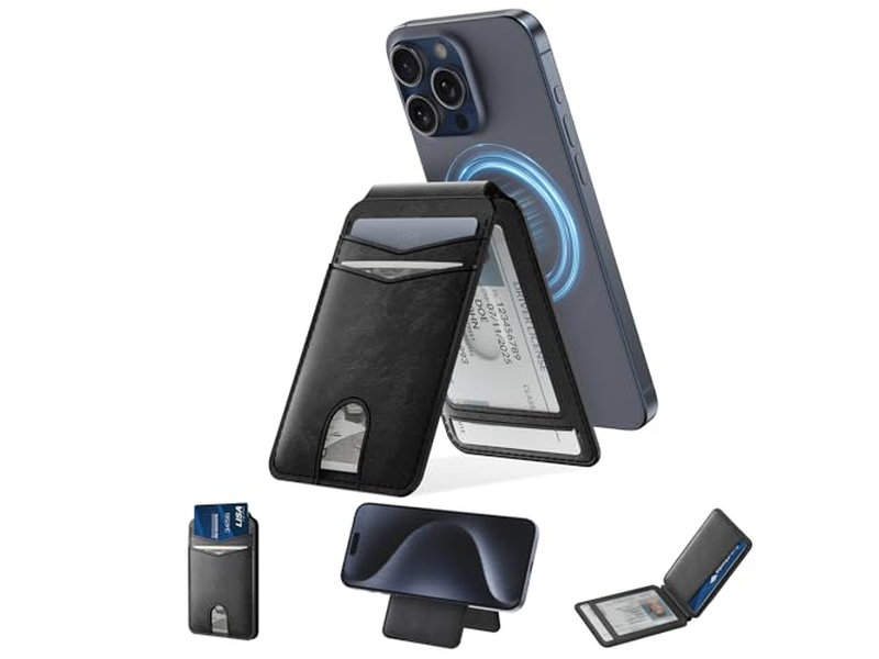 Magnetic Wallet and Card Holder Compatible with Magsafe for iPhone - B