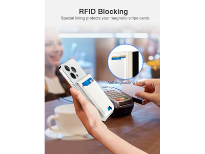 Magnetic Wallet with Adjustable Phone Stand RFID Blocking Fits 6 Car