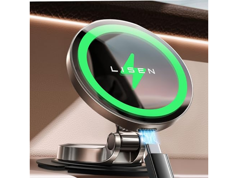 Magsafe Car Mount Charger, 15W Fast Charging Magnetic Wireless Car Charger