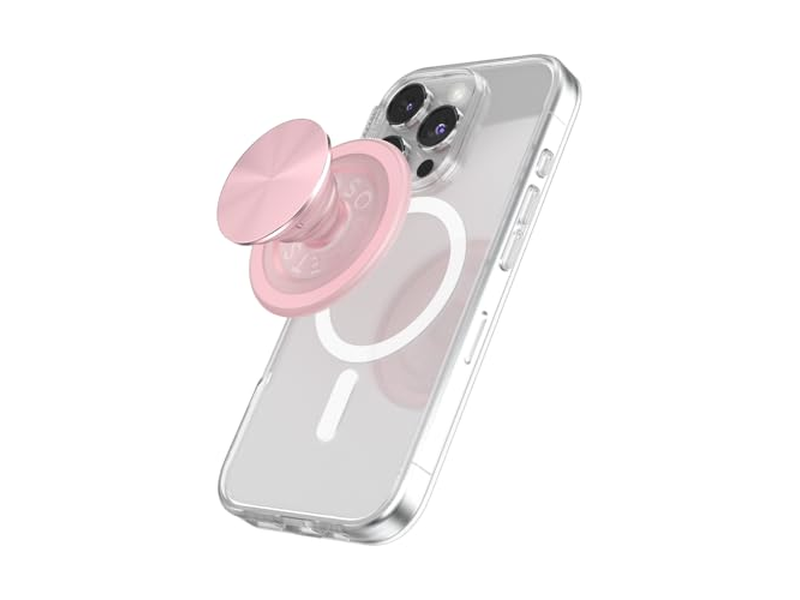 MagSafe Phone Grip with Kickstand and Swappable Top Dusty Rose