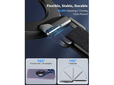 MagSafe Phone Grip with Removable Magnetic Ring Holder and Kickstand