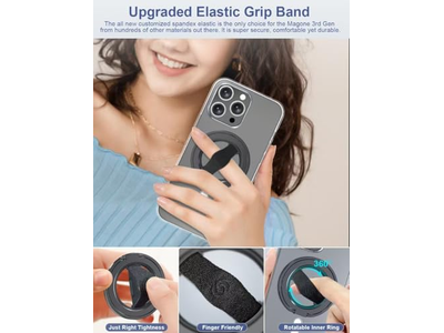 Phone Grip Stand with Finger Strap