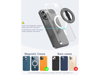 Phone Grip Stand with Finger Strap and Magnetic Ring Holder Kickstand