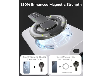 Phone Grip with Magnetic Ring and 360degree Rotation for All Phones