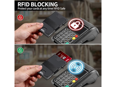 Slim Aluminum Card Holder Wallet RFID Blocking Holds 12plus Cards Plus