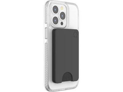 Slim Phone Wallet and Card Holder Wireless Charging Compatible - Blac