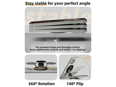 Ultra-Thin Magnetic Phone Grip Multi-Angle Ring Holder Stand 360degree Ro